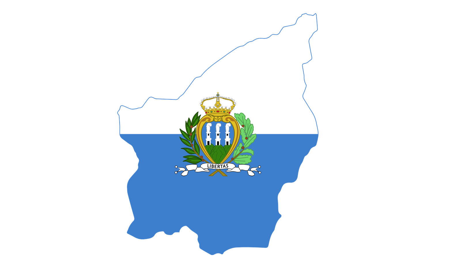 San Marino flag map