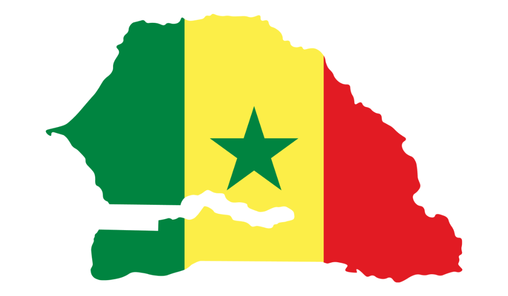 Senegal flag map