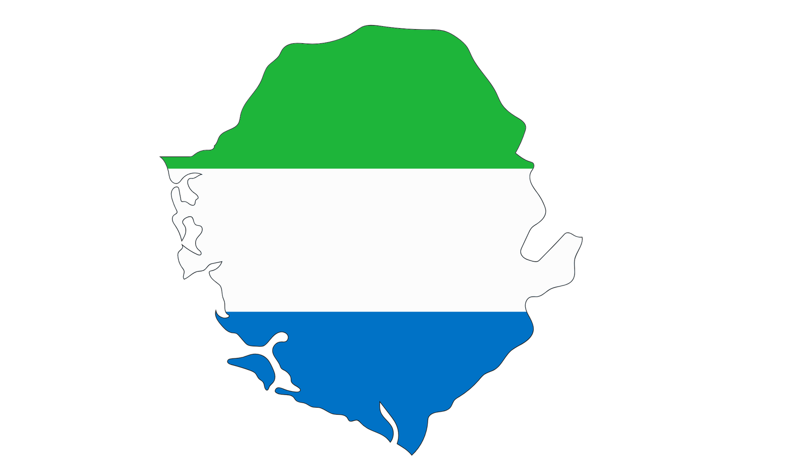 Sierra Leone flag map
