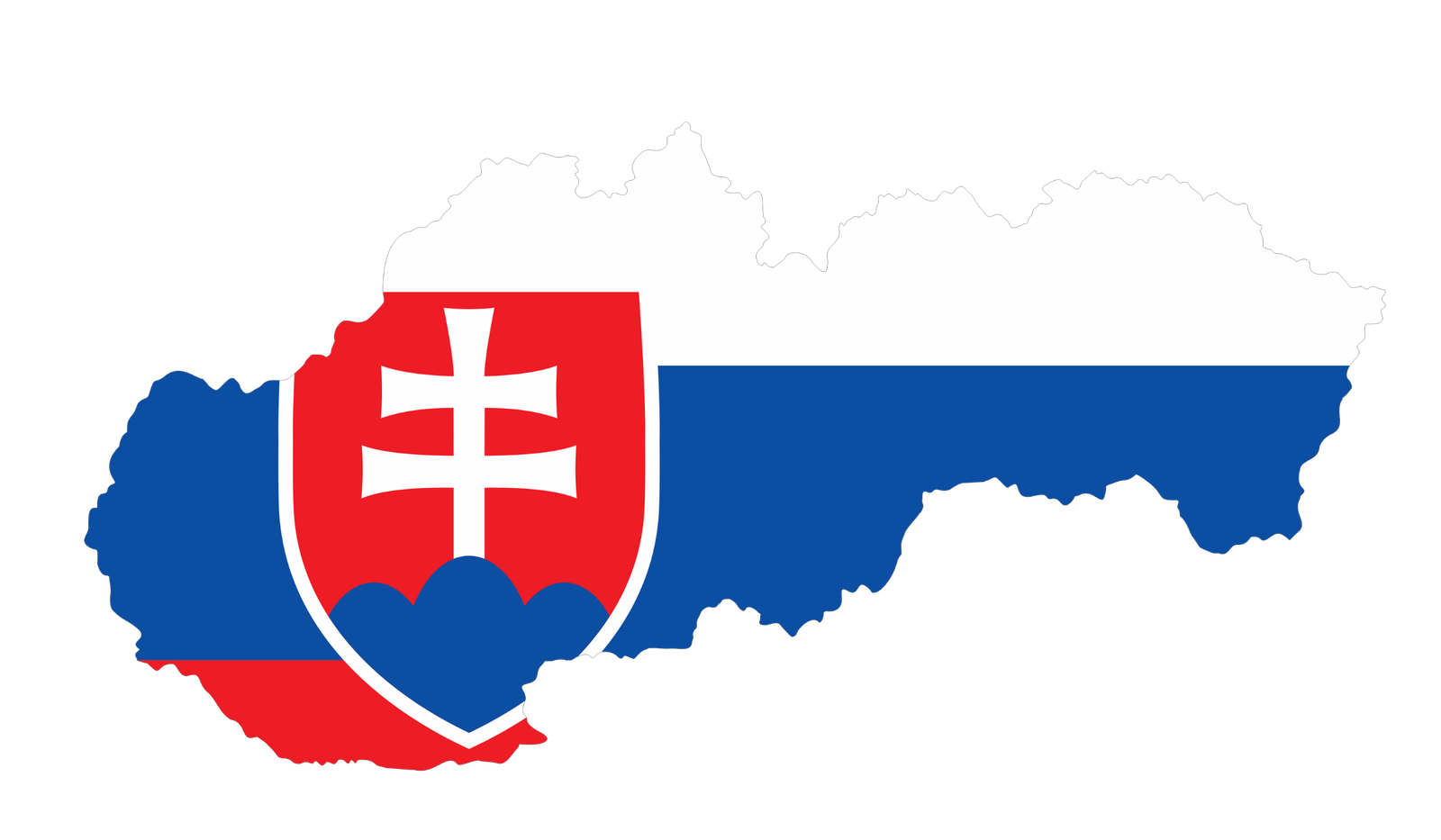 Slovakia flag map