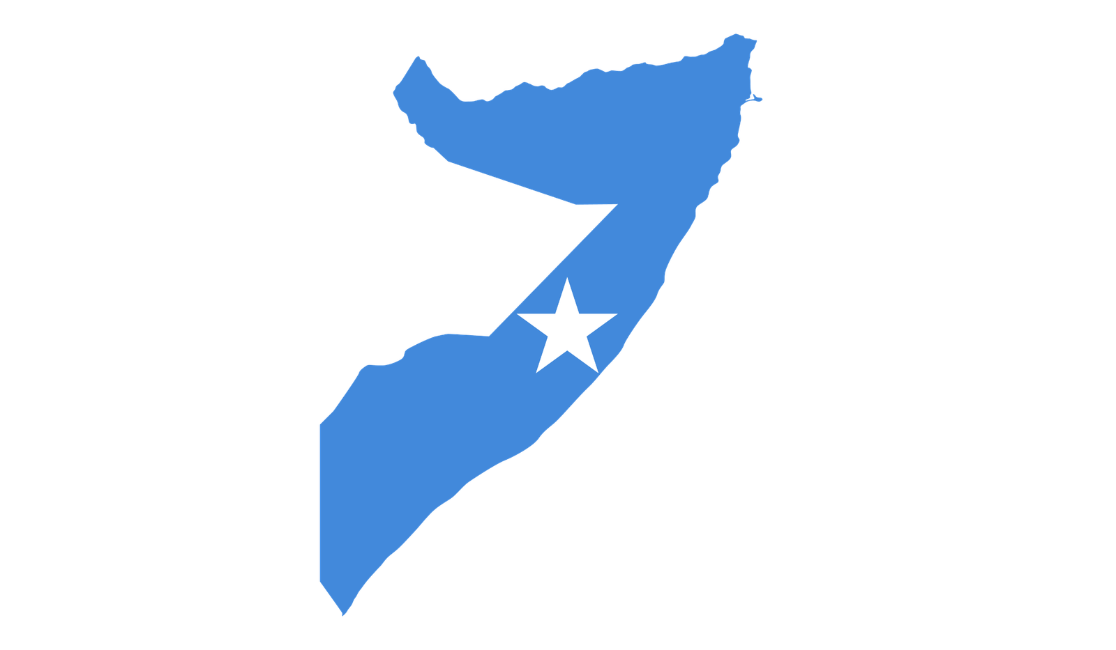 Somalia flag map