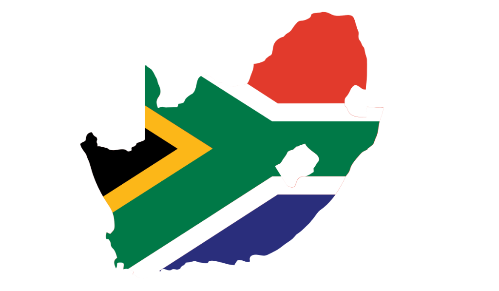 South Africa flag map