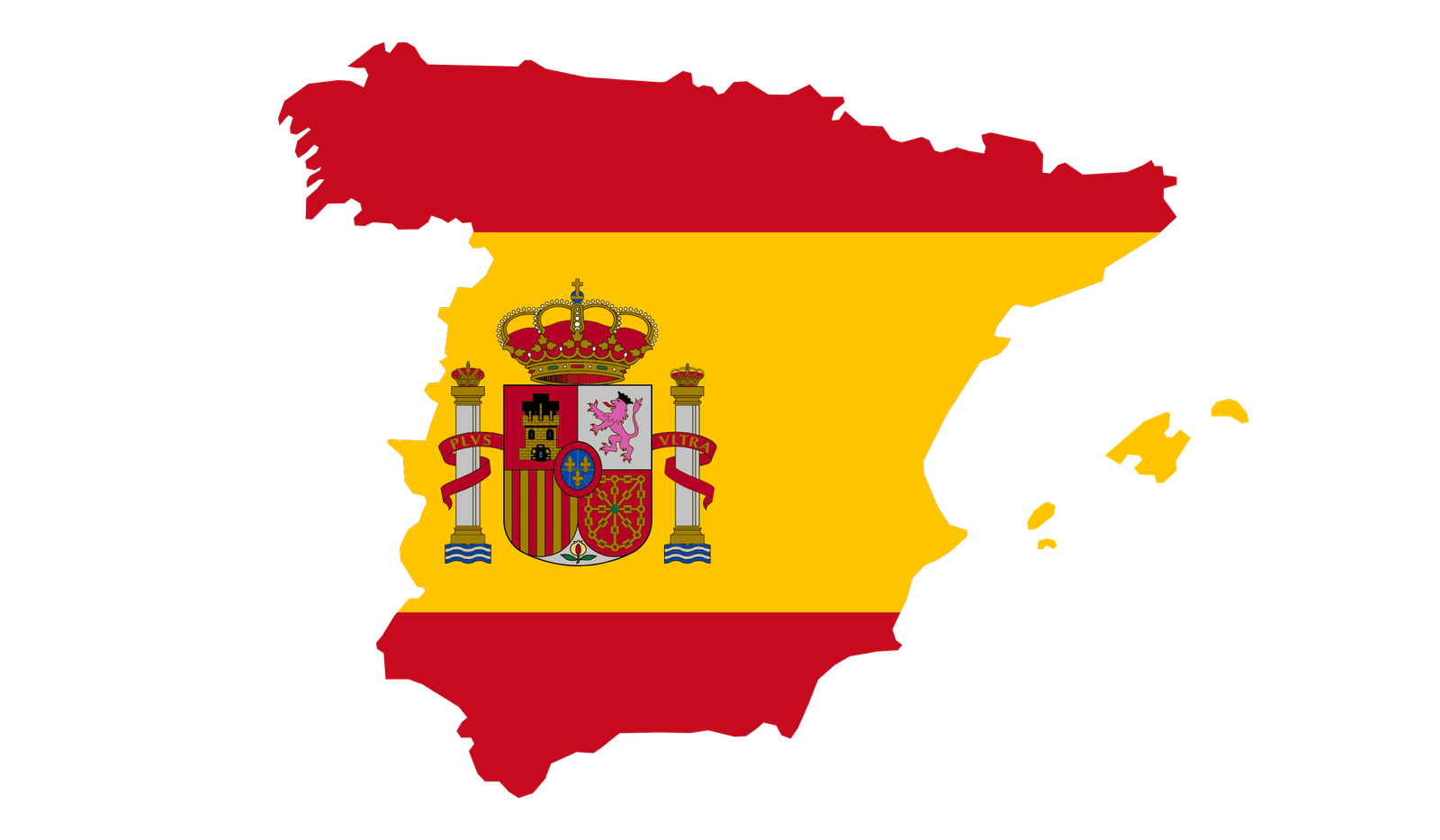Spain flag map