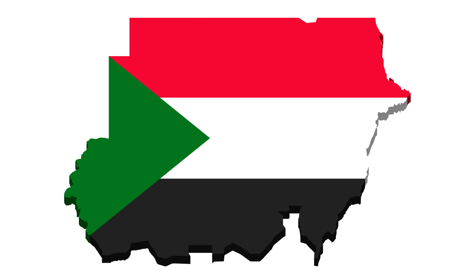 Sudan flag map
