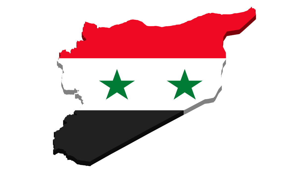 Syria flag map