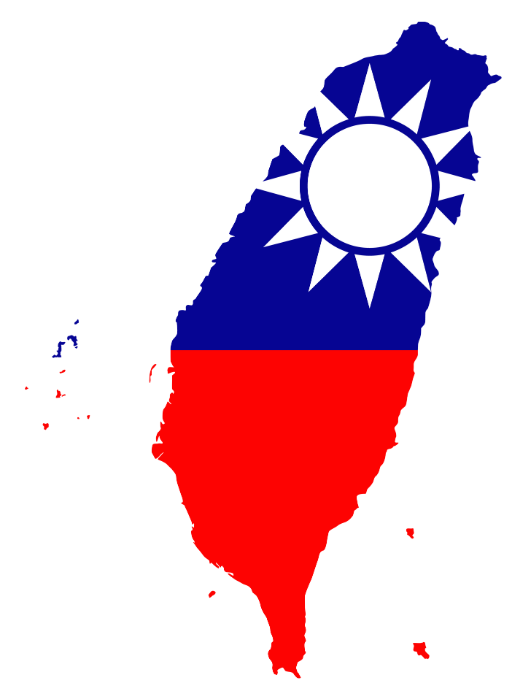Taiwan flag map