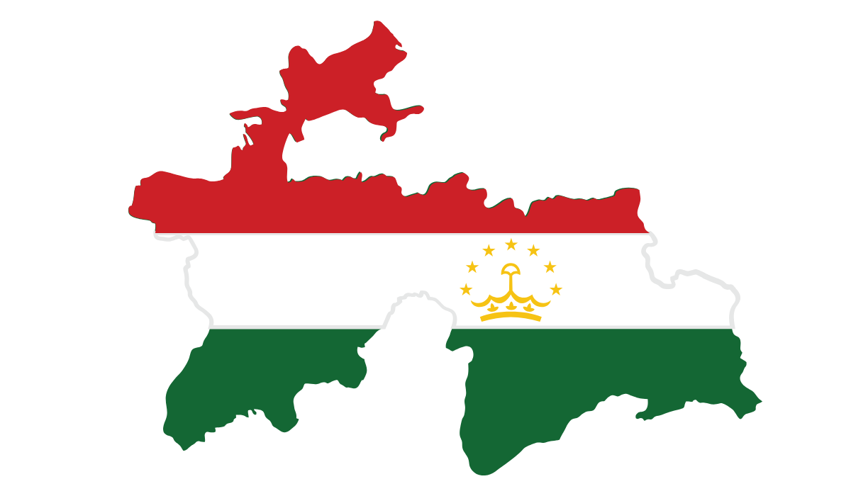 Tajikistan flag map