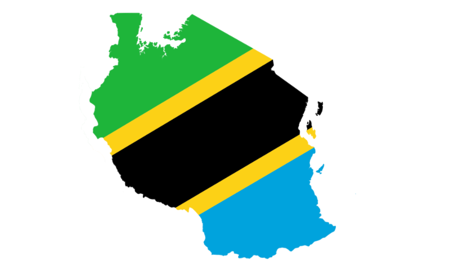 Tanzania flag map