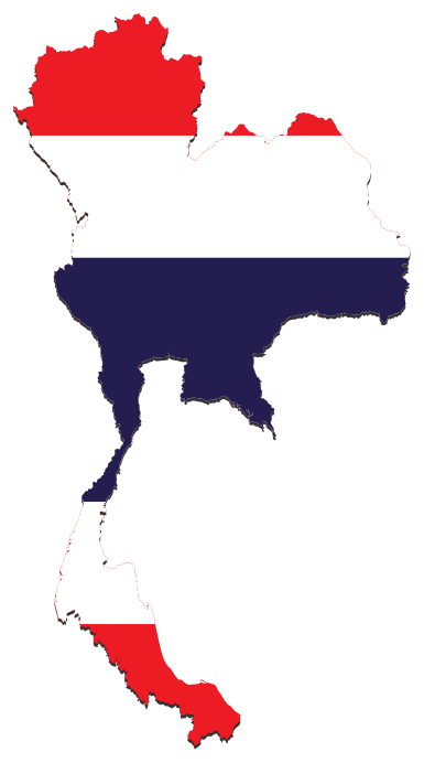 Thailand flag map