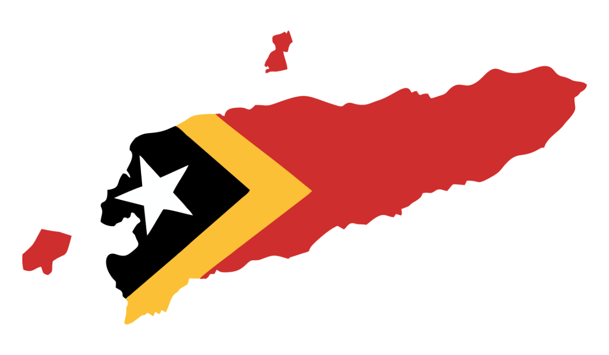 Timor-Leste flag map