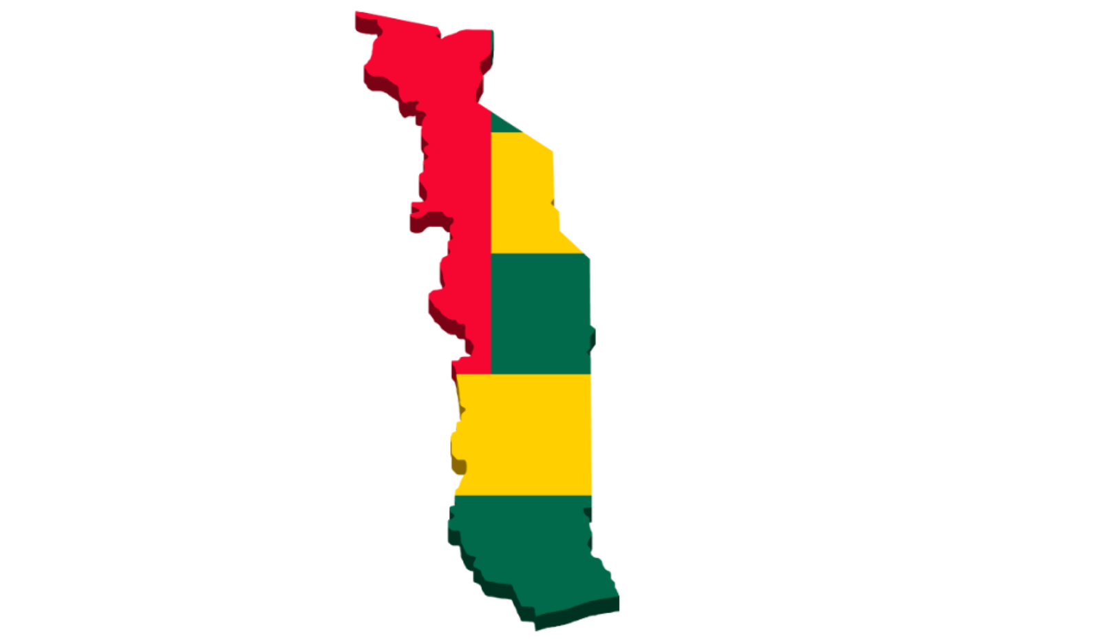 Togo flag map
