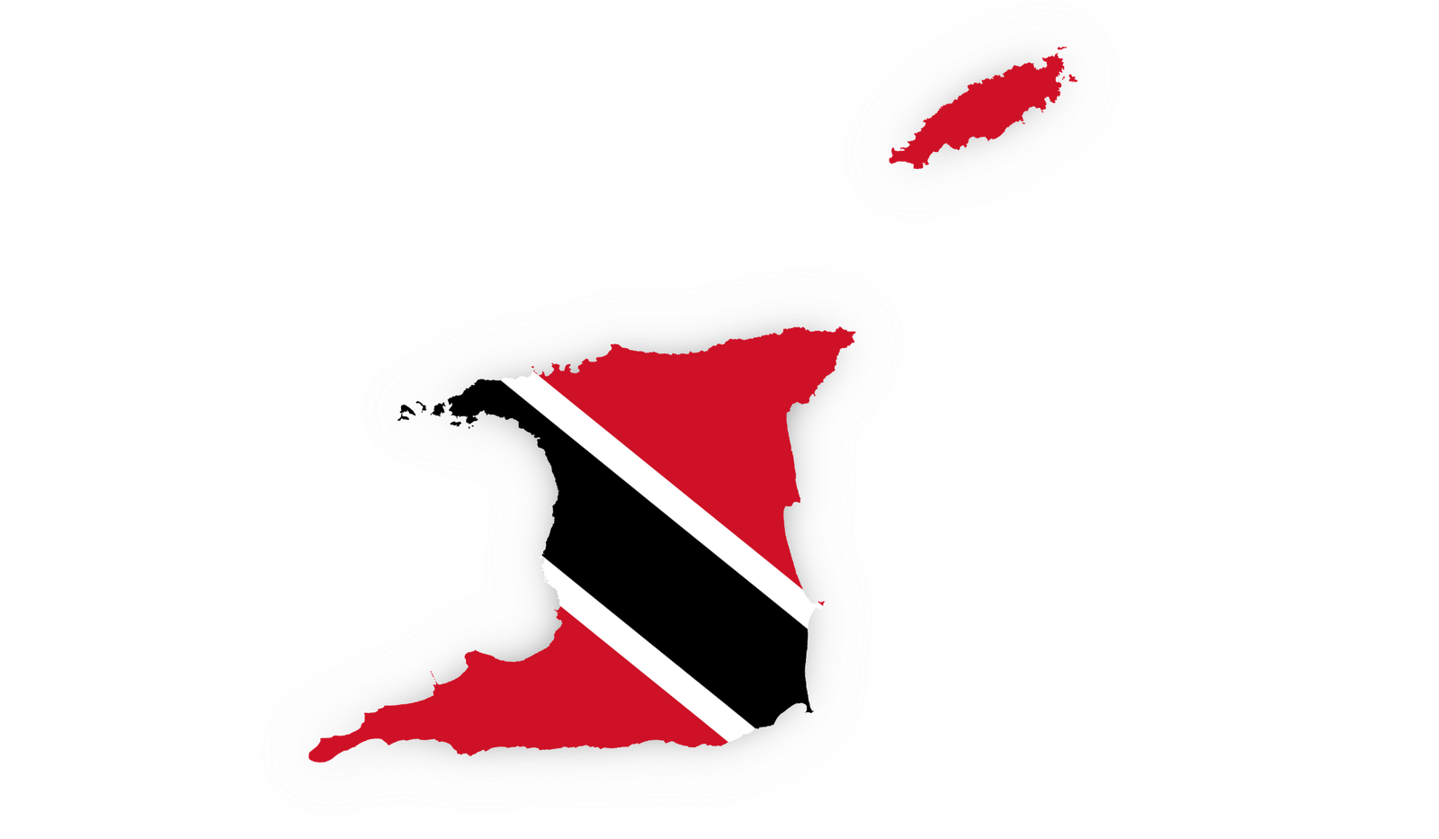 Trinidad y Tobago flag map