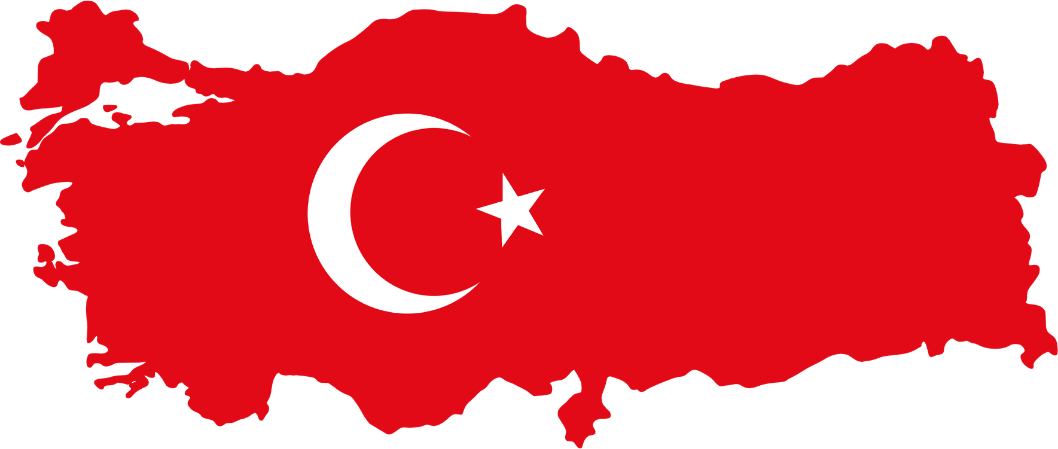 Turkey flag map