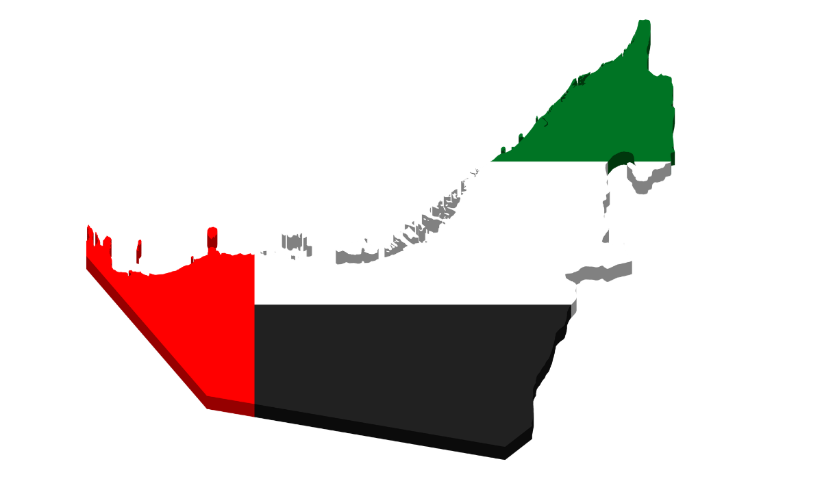 United Arab Emirates flag map
