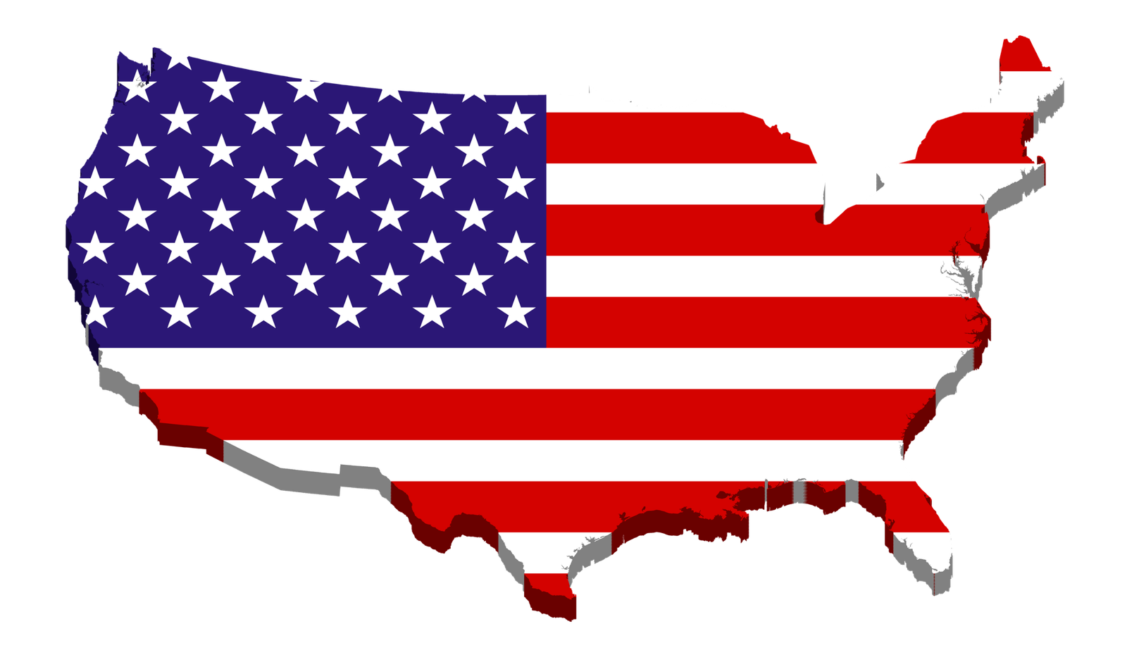 United States flag map